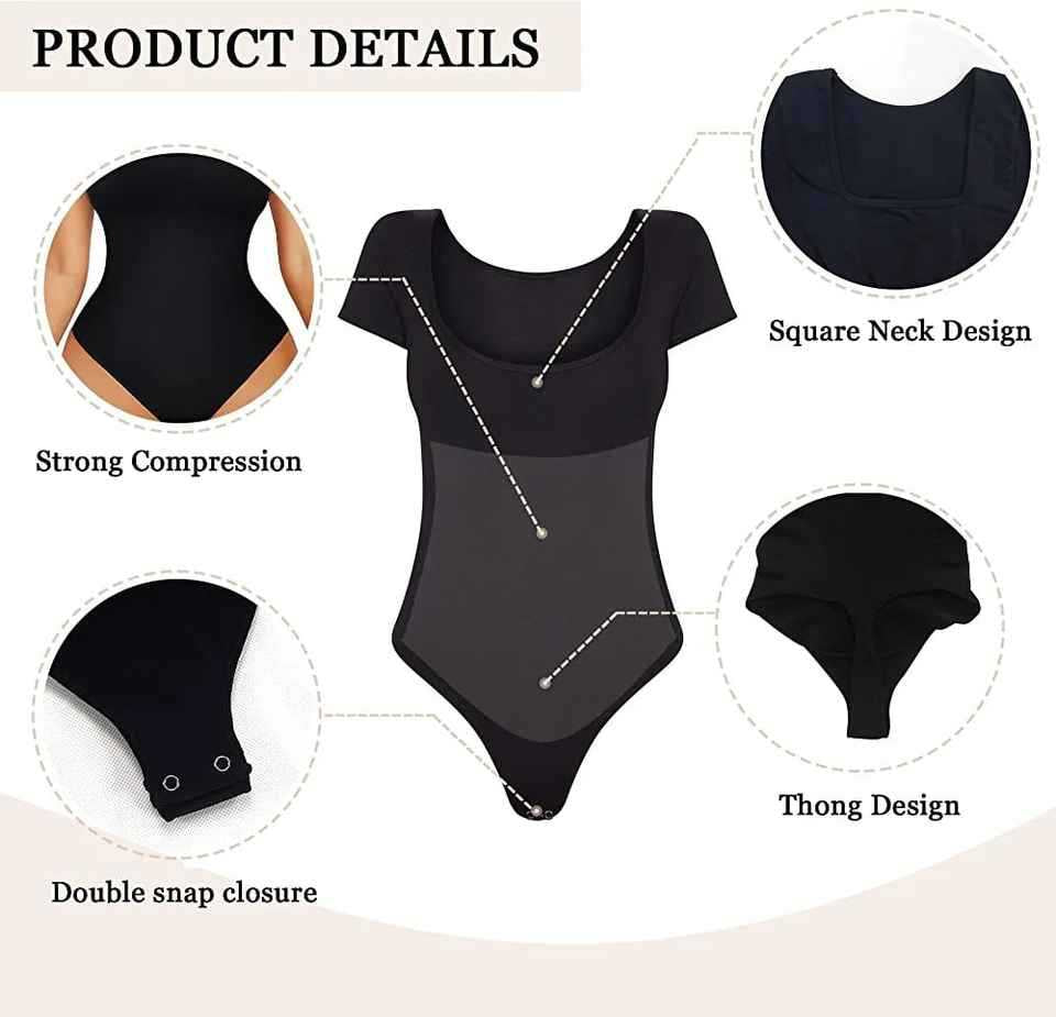 BelleForme™ Short Sleeve Seamless G-String Bodysuit