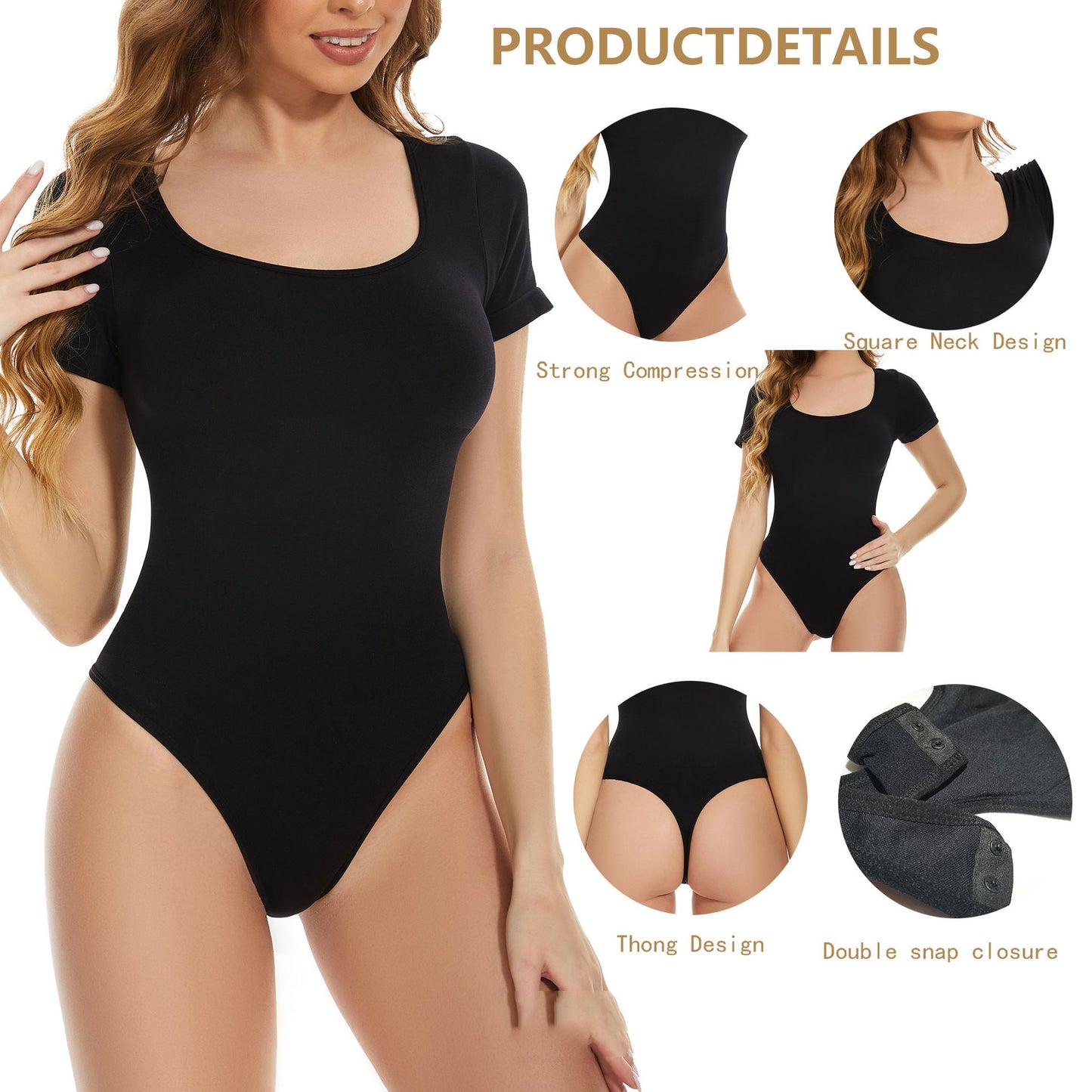 BelleForme™ Short Sleeve Seamless G-String Bodysuit